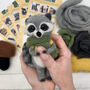 Needle Felting Kit, Raccoon, thumbnail 2 of 10