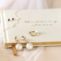 Mismatched Crystal Star And Moon Pearl Drop Earrings, thumbnail 3 of 8