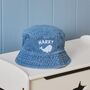 Personalised Whale Denim Bucket Hat, thumbnail 1 of 3