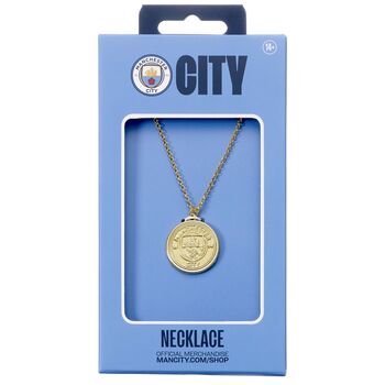 Manchester City Football Club Gold Finish Crest Necklace, 4 of 8