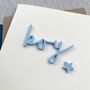 Acrylic Embellishment New Baby Boy Card, thumbnail 3 of 4