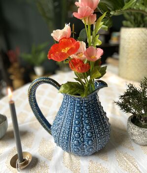 Indigo Blue Urchin Jug/Vase, 3 of 3