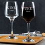 Personalised Engraved Wine Glasses Mr And Mrs Wedding Gifts, thumbnail 4 of 6