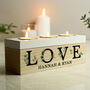 Personalised Botanical Triple Tea Light Box Couple Gift, thumbnail 1 of 4