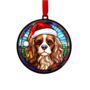 Cavalier King Charles Spaniel In Santa Hat Suncatcher Decoration, thumbnail 6 of 6