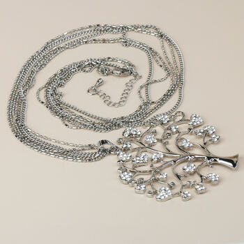 Large Sparkly Tree Pendant Necklace, 3 of 5
