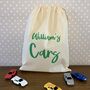 Personalised Cars Drawstring Children's Storage Bag, thumbnail 1 of 5