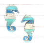 Pair Of Nautical Seahorse Wall Art, thumbnail 1 of 4