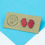 Anatomical Red Heart Stud, thumbnail 1 of 5