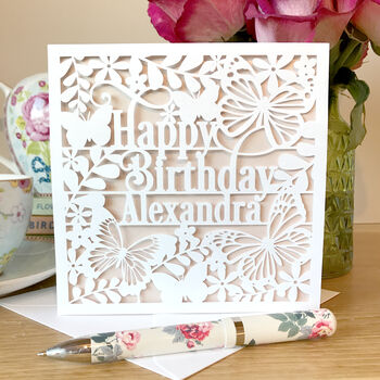 Personalised Butterfly Birthday Card, 2 of 3