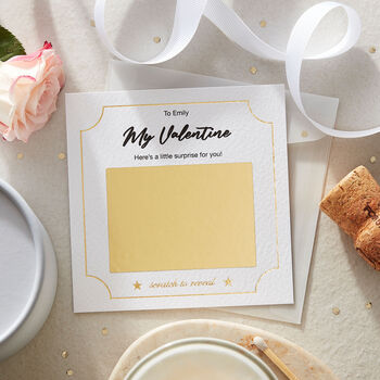 Personalised Scratch Off Valentine’s Surprise Card, 2 of 5