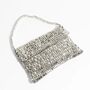 St. Tropez Silver Chandelier Bouquet Sequin Evening Bag, thumbnail 2 of 4