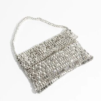 St. Tropez Silver Chandelier Bouquet Sequin Evening Bag, 2 of 4