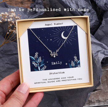 Angel Number Necklace Sterling Silver, 2 of 12