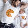 Dad And Baby Pizza Slice T Shirt And Baby Grow Set, thumbnail 3 of 4
