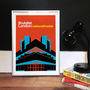 Brutalist London National Theatre Illustrated Poster, thumbnail 3 of 3