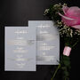 White And Gold Foil Wedding Information Card, thumbnail 4 of 9