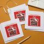 Set Of Personalised Liberty Print Christmas Cards, thumbnail 1 of 2