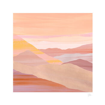 Sunset Desert Mountain Landscape Print, 3 of 7