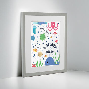 Personalised Under The Sea Children’s Nursery Framed Print, 8 of 10