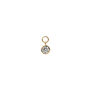 14 Carat Gold Bezel Set Crystal Earring Charm, thumbnail 2 of 4