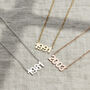 Retro Birth Year Necklace, thumbnail 1 of 6