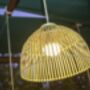 Rechargeable LED Natural Woven Pendant, thumbnail 3 of 6