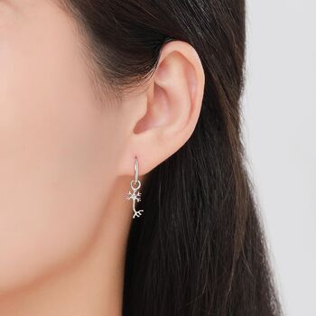 Mismatched Anatomical Brain And Neurone Huggie Hoops Earrings In Sterling Silver, 5 of 12