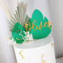 Monstera Personalised Cake Topper Set, thumbnail 2 of 6