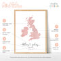 Personalised Italy Engagement Map Print, thumbnail 3 of 9