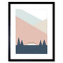 Pastel Geometric Scotland Scottish Highlands Art Print, thumbnail 1 of 3