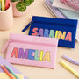 Personalised Pencil Case Rainbow Name Back To School, thumbnail 1 of 2