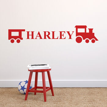 Personalised Name Train Nursery Wall Sticker, 2 of 5
