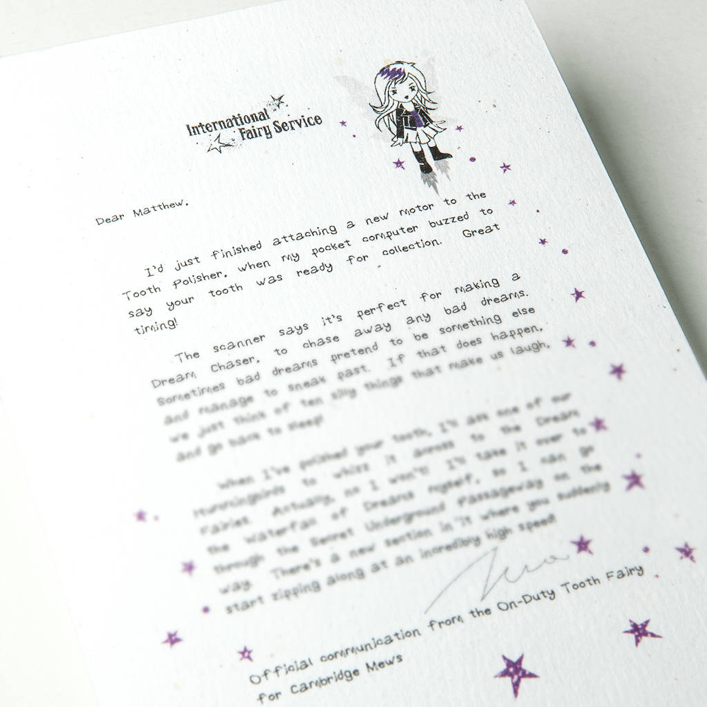  very Helpful Fairy And Tooth Fairy Letters By International Elf 
