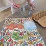 Mermaid And Whale Colourful Cotton Tea Towel, thumbnail 2 of 3