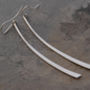 Sword Silver Long Drop Earrings, thumbnail 2 of 3