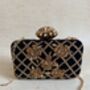 Black Velvet Handcrafted Clutch Purse, thumbnail 4 of 8