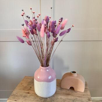 Mini Pink And Purple Bunny Tail Arrangement, 2 of 4