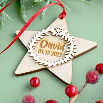 Personalised Engraved Star Decoration, 2 of 2