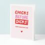 Funny Chicks Galentines Card, thumbnail 1 of 5