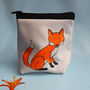 Fox Leather Pouch Purse, thumbnail 2 of 8