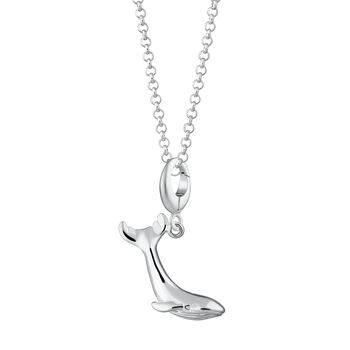 Sterling Silver Whale Charm Necklace, 2 of 5