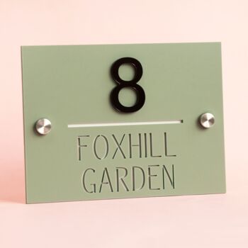 Personalised 3D Matt Laser Cut House Name Door Sign, 3 of 4