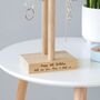 Personalised Jewellery Stand In Light Oak, thumbnail 2 of 10
