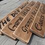 Hand Engraved Personalised Vintage Wood Signs, thumbnail 10 of 12