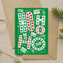 Ho Ho Ho Green Christmas Card, thumbnail 2 of 6