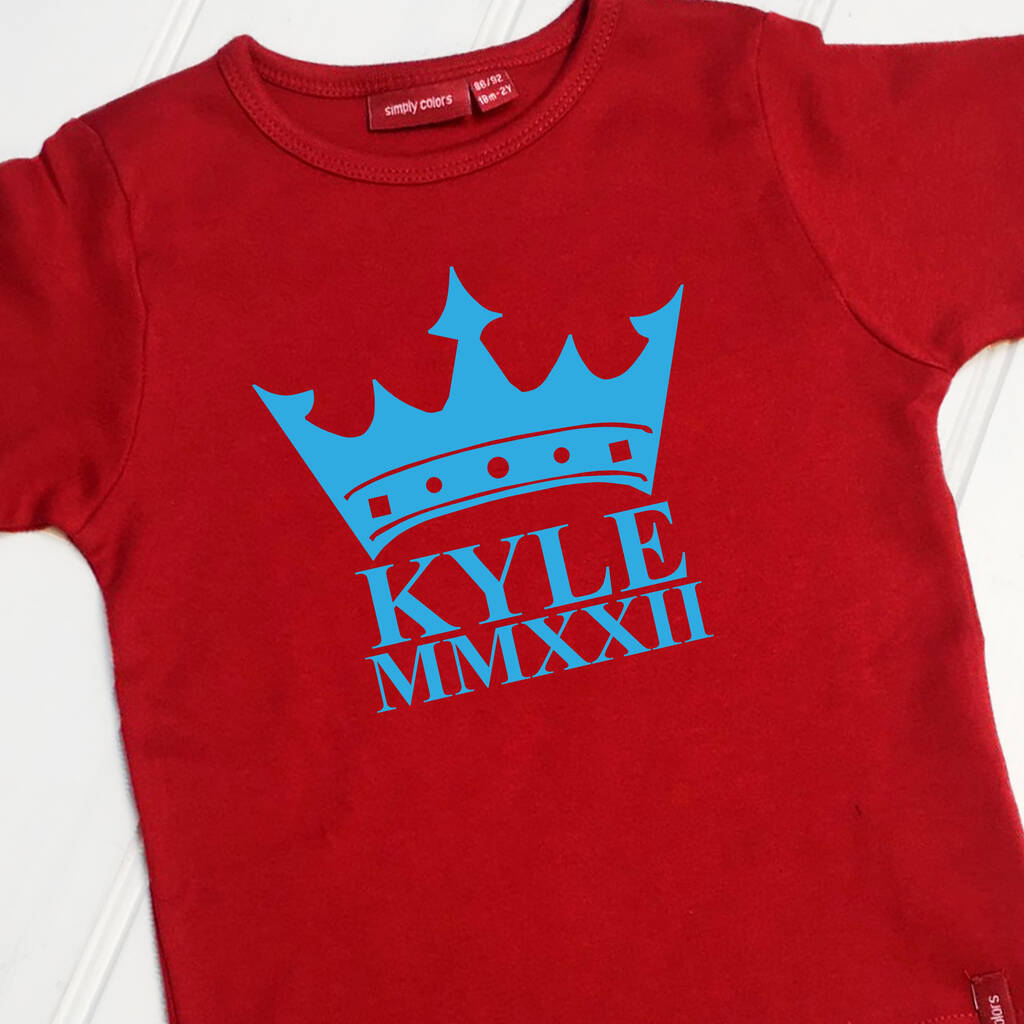 Personalised Roman Numeral Babygrow/T Shirt, 1 of 11