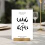 Simple Black And White Wedding Cards And Gifts Sign Board, thumbnail 4 of 5