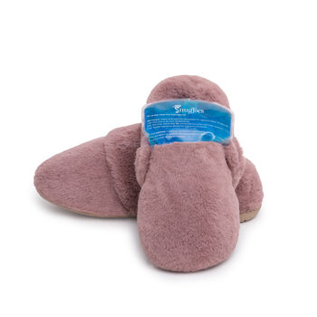 Mauve Women's Heated Slippers With Removable Heatpads, 5 of 6