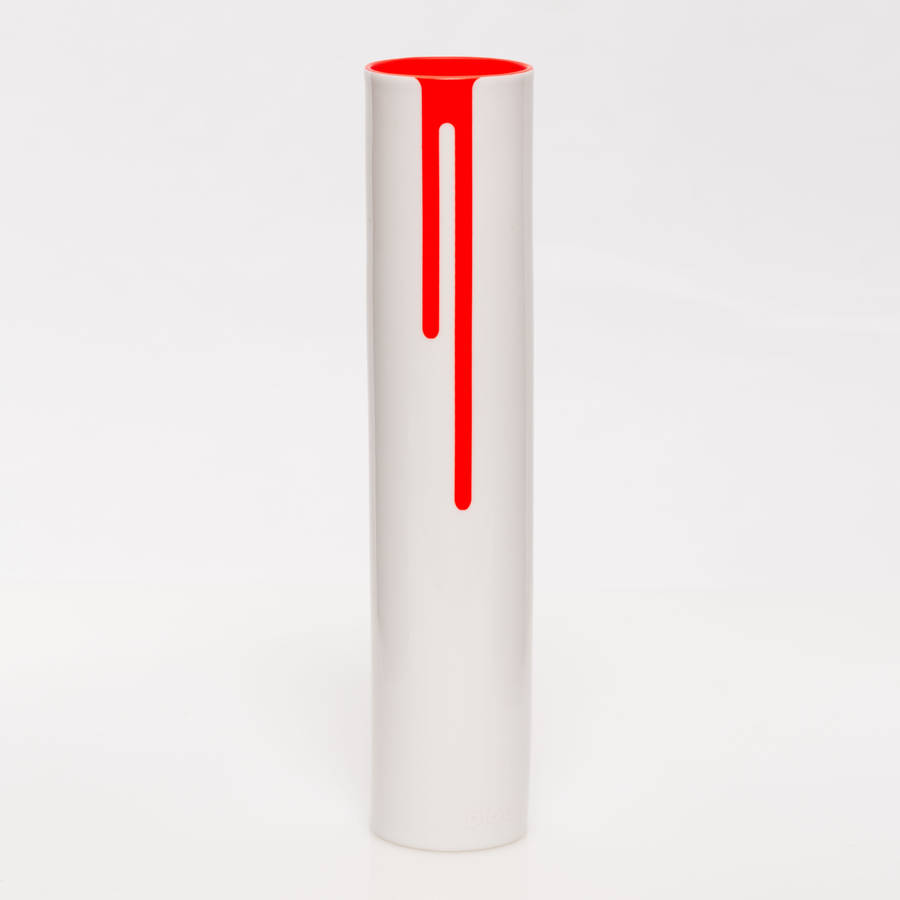 Orange Neon Drip Vase By Block Design